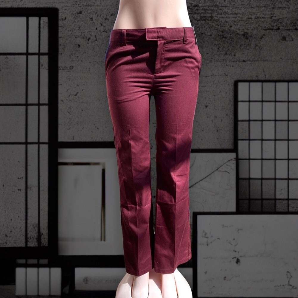 French Toast Girls Uniform Pants 29” Burgundy / Garnet Adjustable Waist NWT